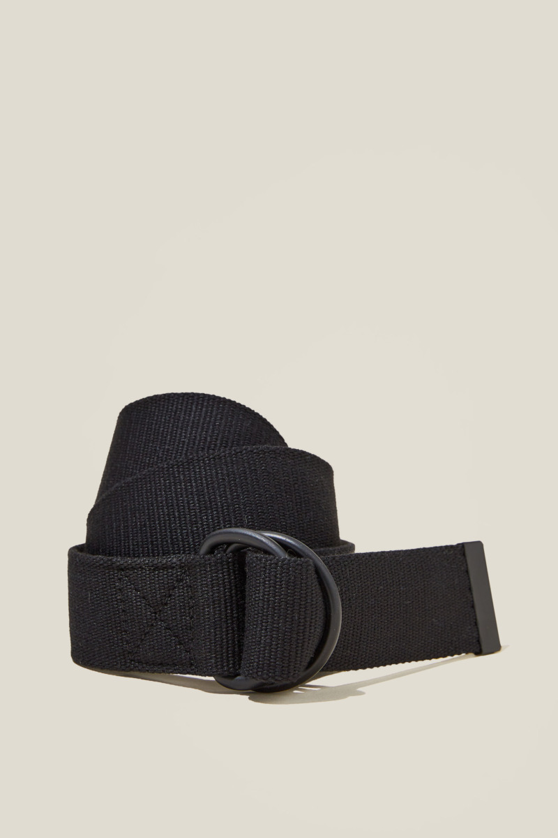 Gents Belt in Black Cotton On GOOFASH