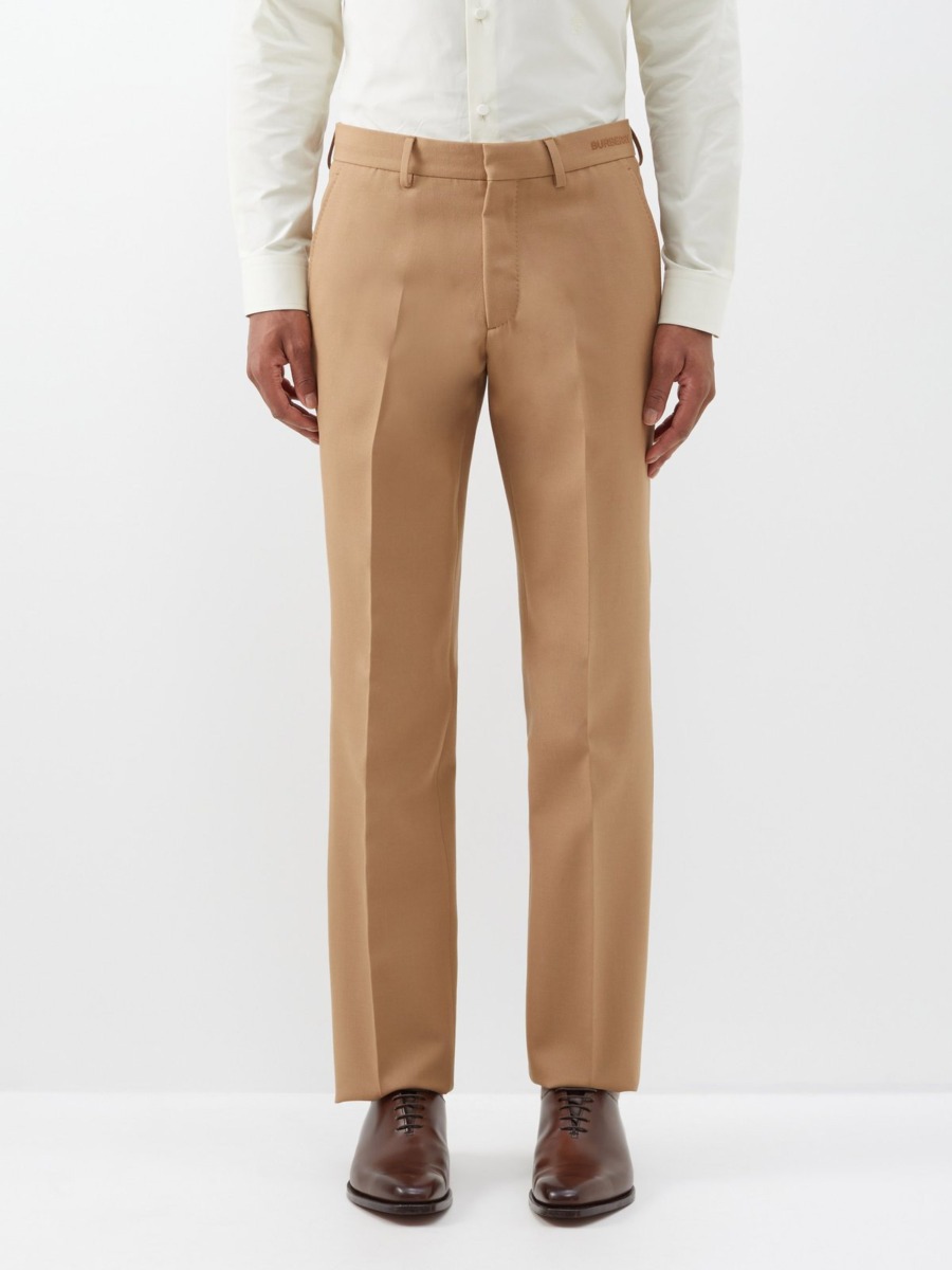 Gents Camel Suit Trousers Burberry - Matches Fashion GOOFASH