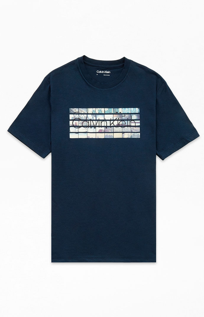 Gents T-Shirt Blue - Calvin Klein - Pacsun GOOFASH