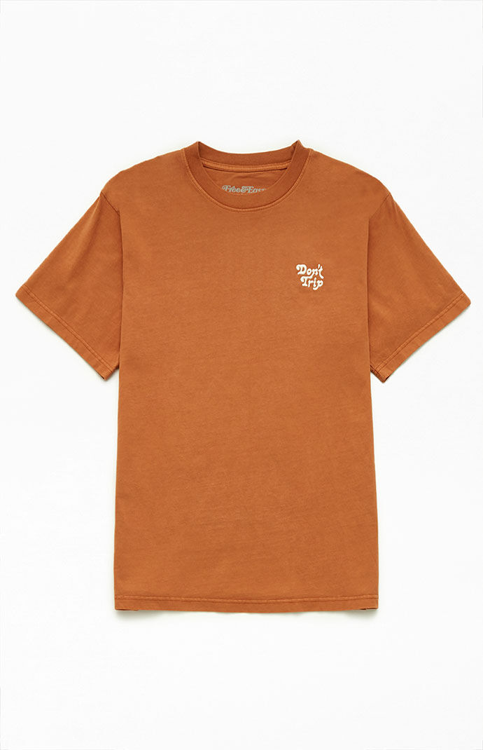 Gents T-Shirt Brown Pacsun Free & Easy GOOFASH