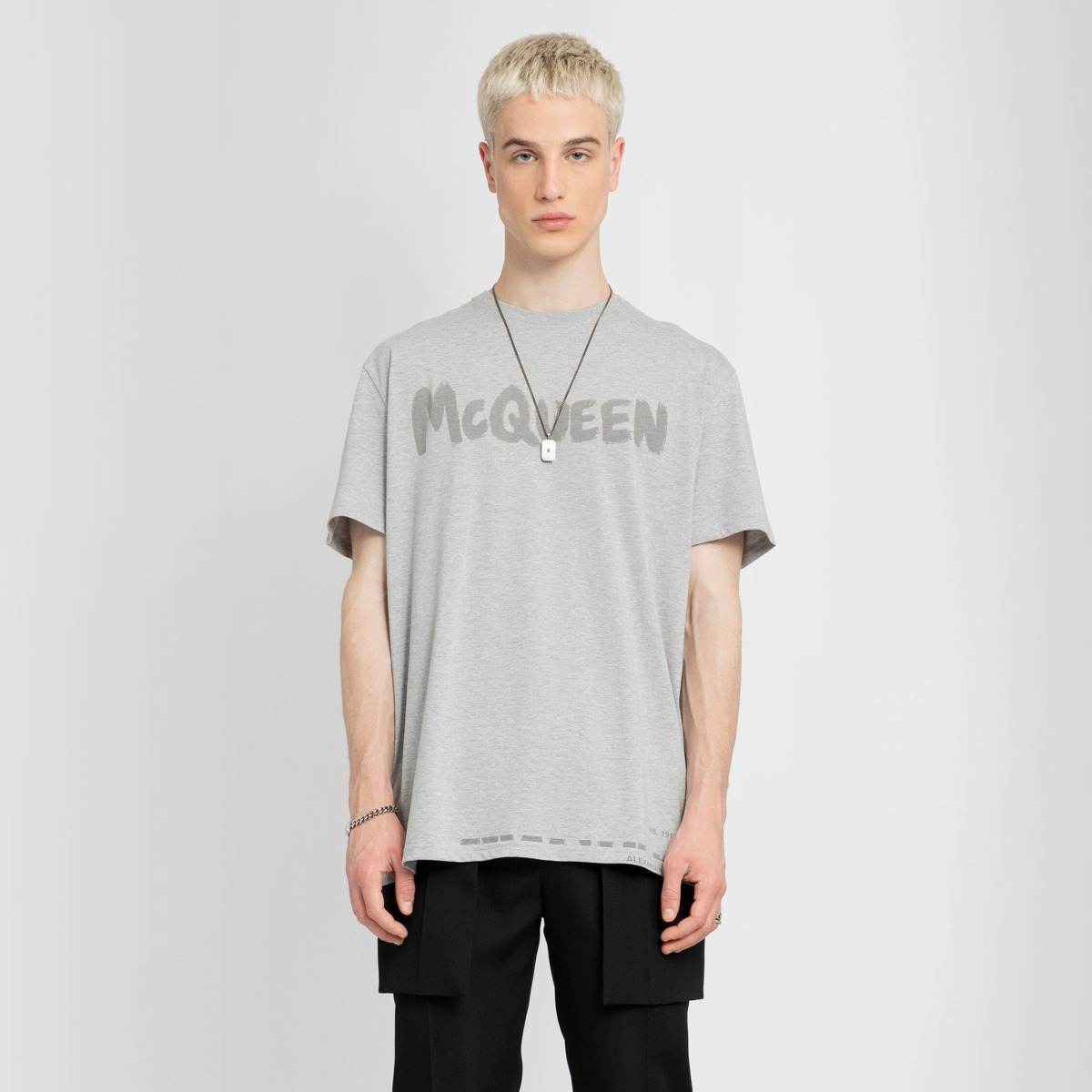 Gents T-Shirt Grey Alexander Mcqueen Antonioli GOOFASH