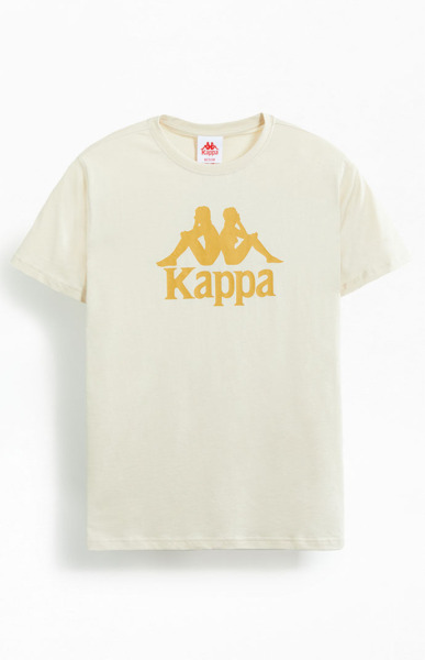Gents T-Shirt in Cream Kappa Pacsun GOOFASH