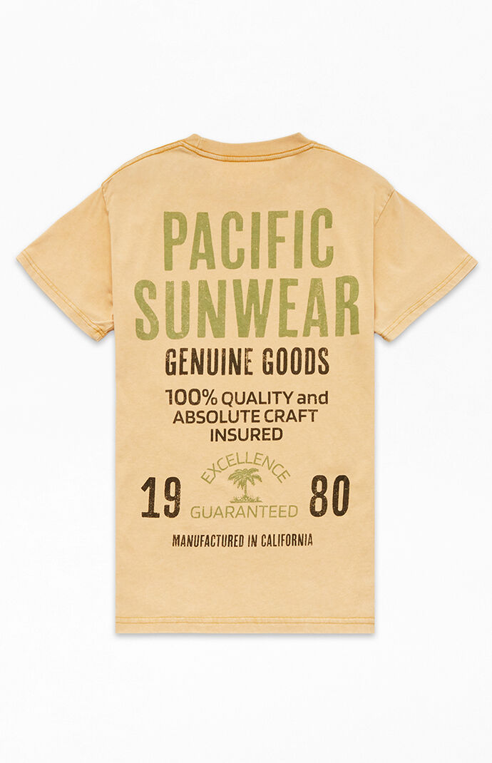 Gold T-Shirt Pacsun Gents GOOFASH