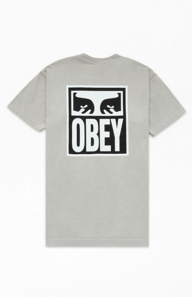 Grey T-Shirt - Obey - Pacsun GOOFASH