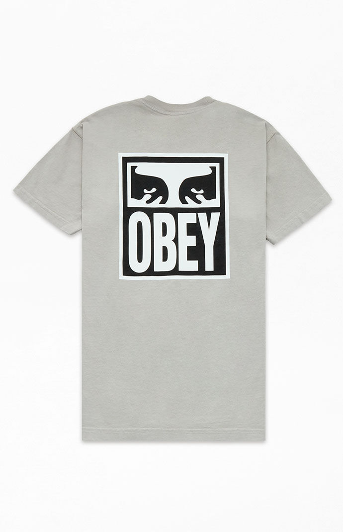 Grey T-Shirt - Obey - Pacsun GOOFASH
