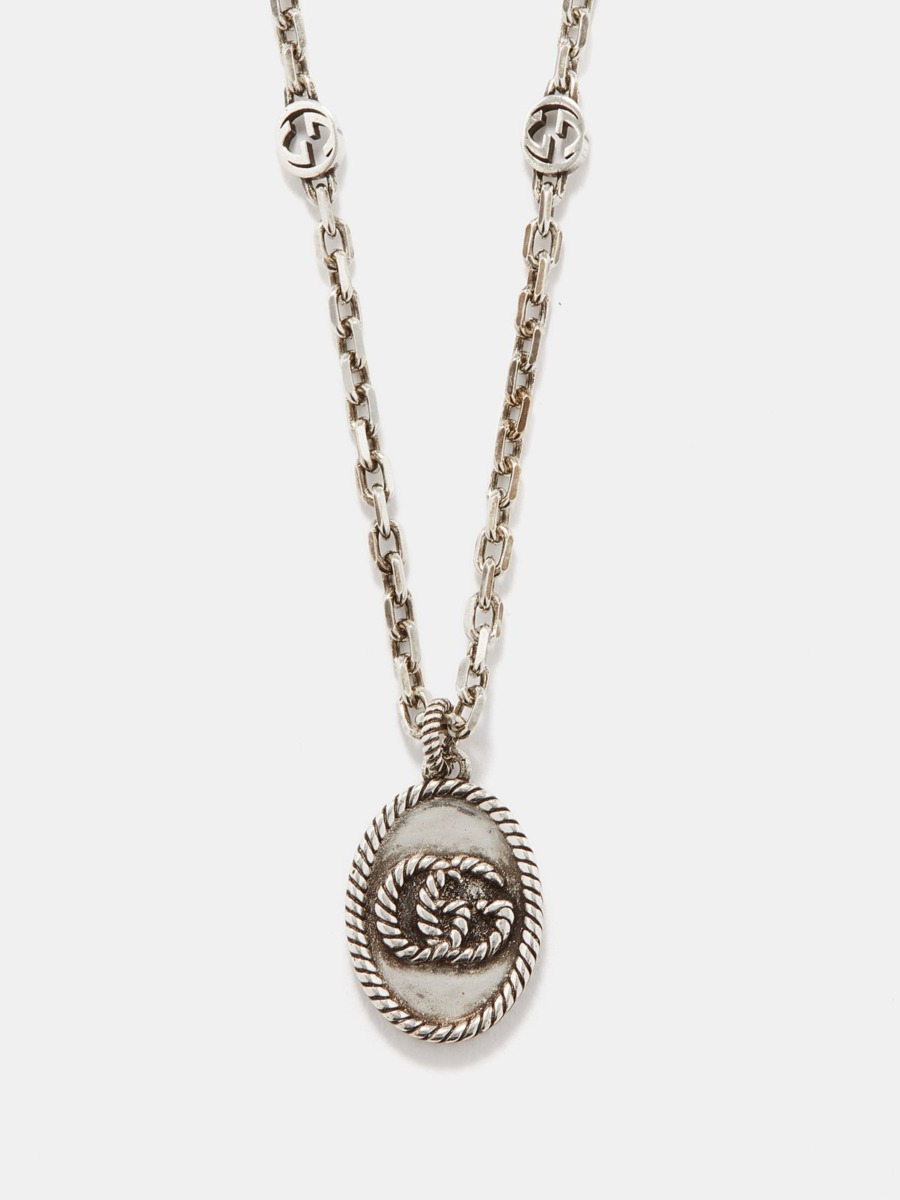 Gucci Silver Necklace for Men at Matches Fashion GOOFASH