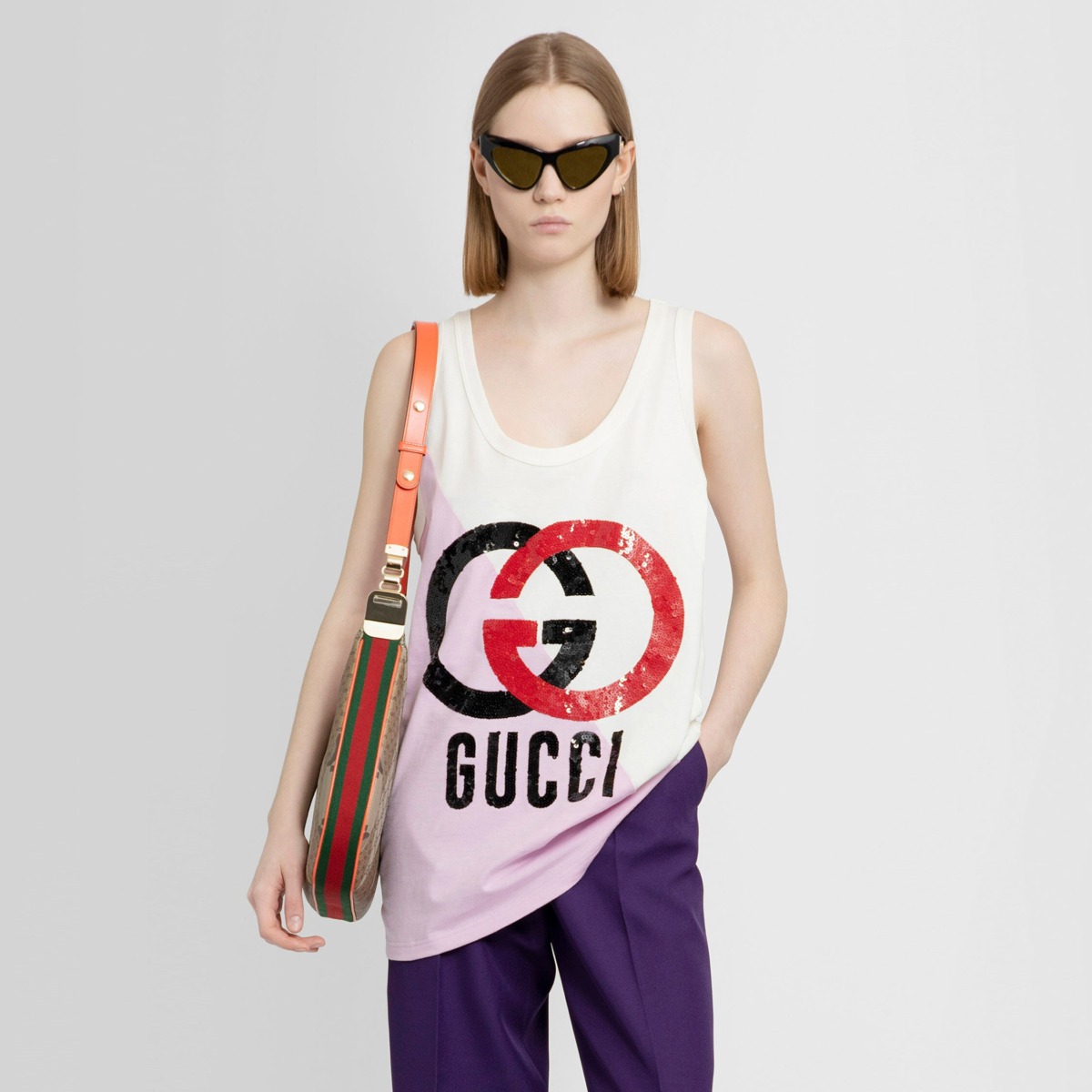 Gucci Womens Multicolor Tank Top by Antonioli GOOFASH