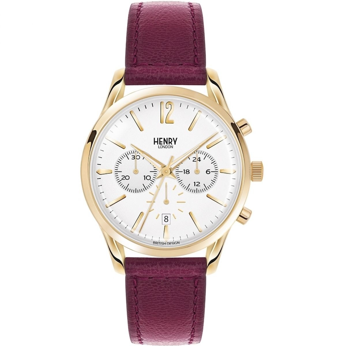 Henry London White Chronograph Watch by Watch Shop GOOFASH