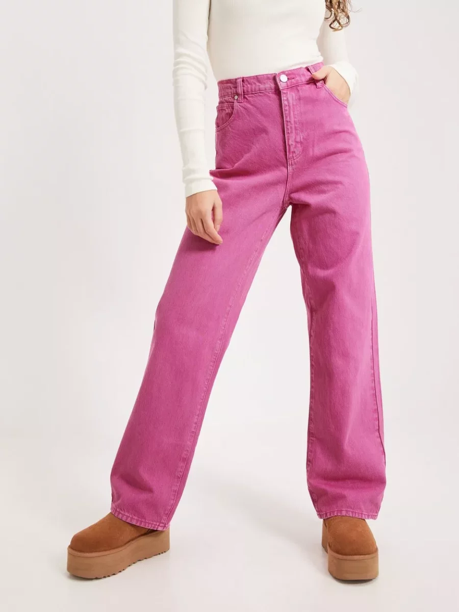 High Waist Jeans Pink for Women from Nelly GOOFASH