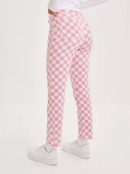 High Waist Jeans in Checked Nelly Woman - Nelly GOOFASH