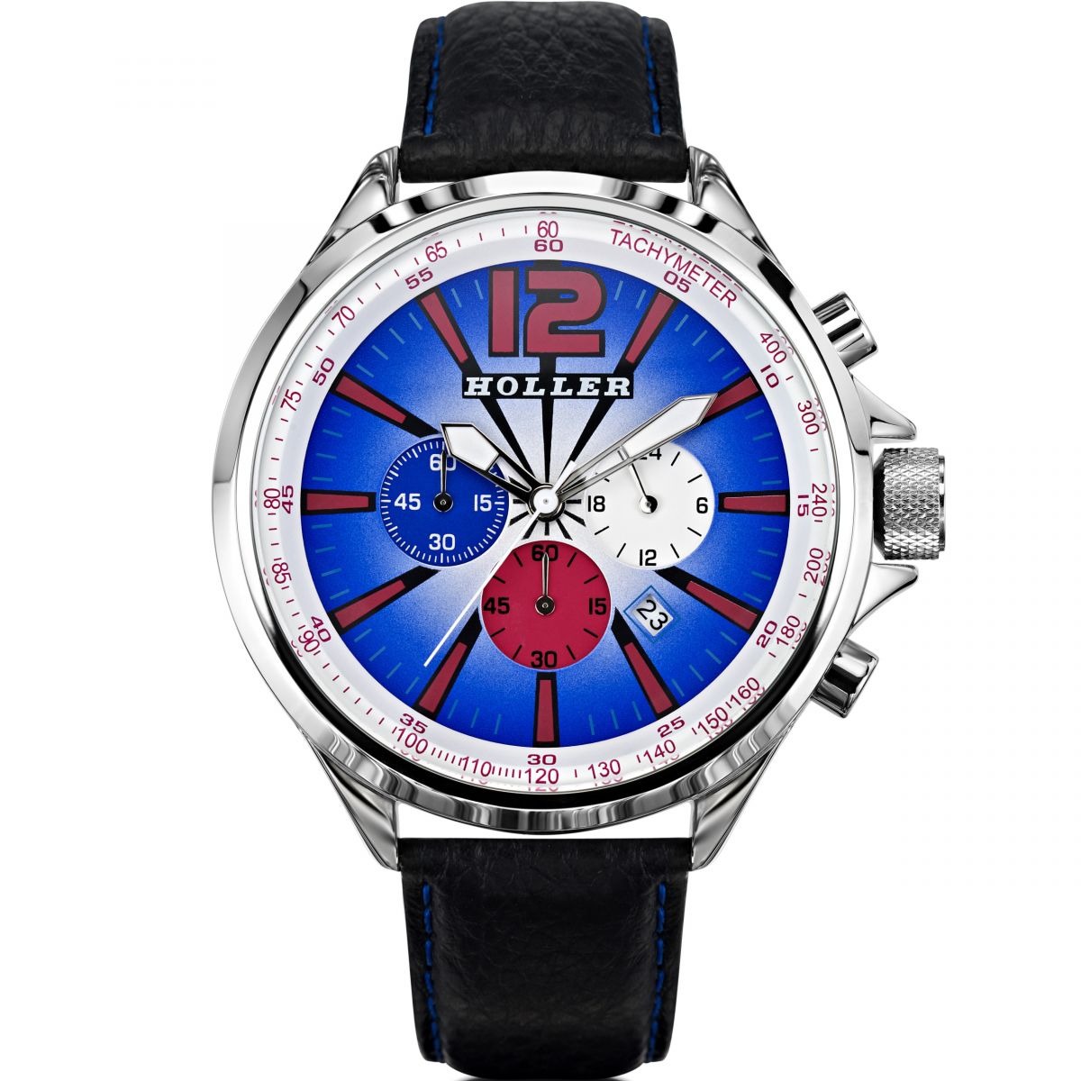 Holler - Mens Chronograph Watch in Blue from Watch Shop GOOFASH