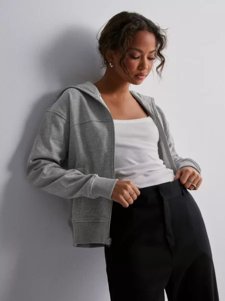 Hoodie Grey for Women by Nelly GOOFASH