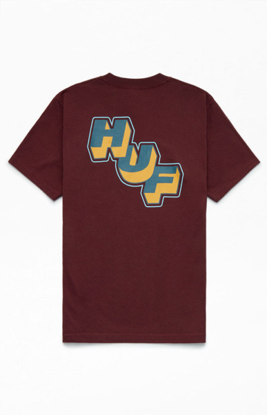 Huf - Burgundy - Gent T-Shirt - Pacsun GOOFASH