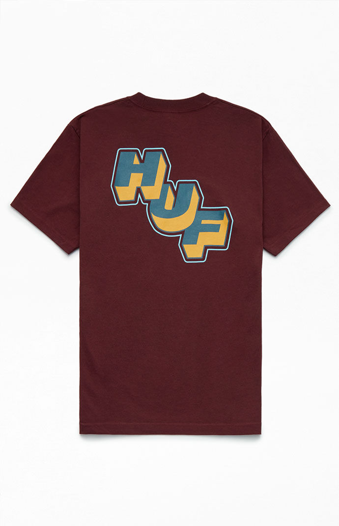 Huf - Burgundy - Gent T-Shirt - Pacsun GOOFASH