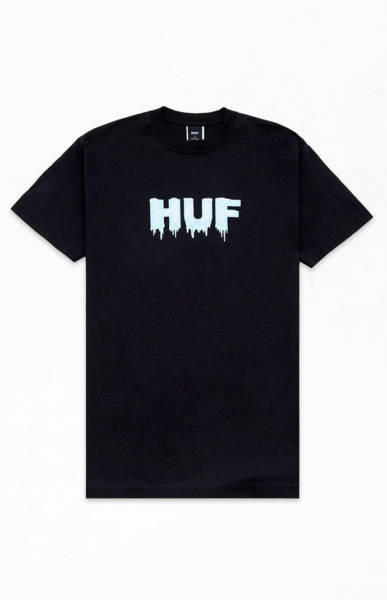 Huf - Man Black T-Shirt by Pacsun GOOFASH