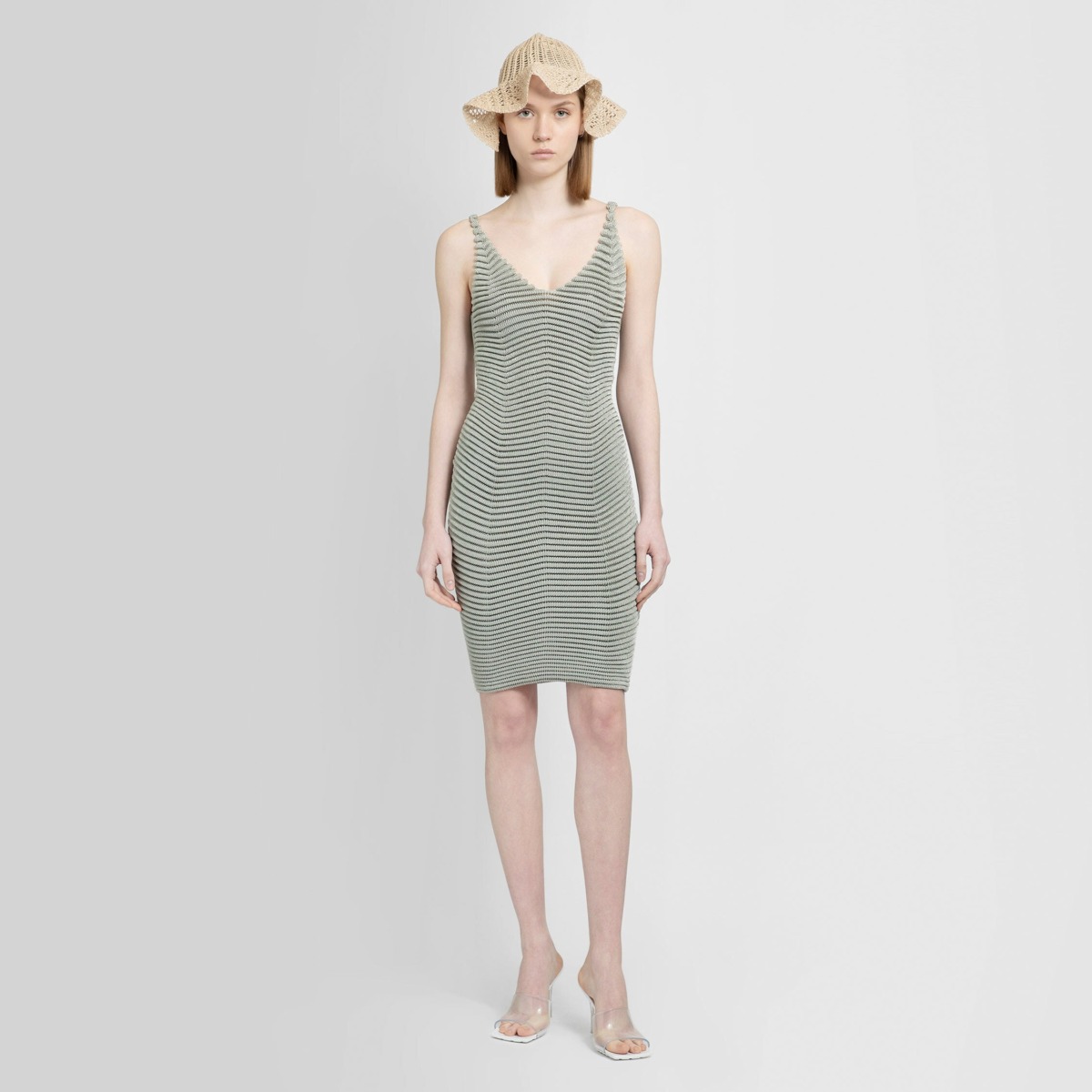 Isa Boulder - Grey Woman Dress - Antonioli GOOFASH