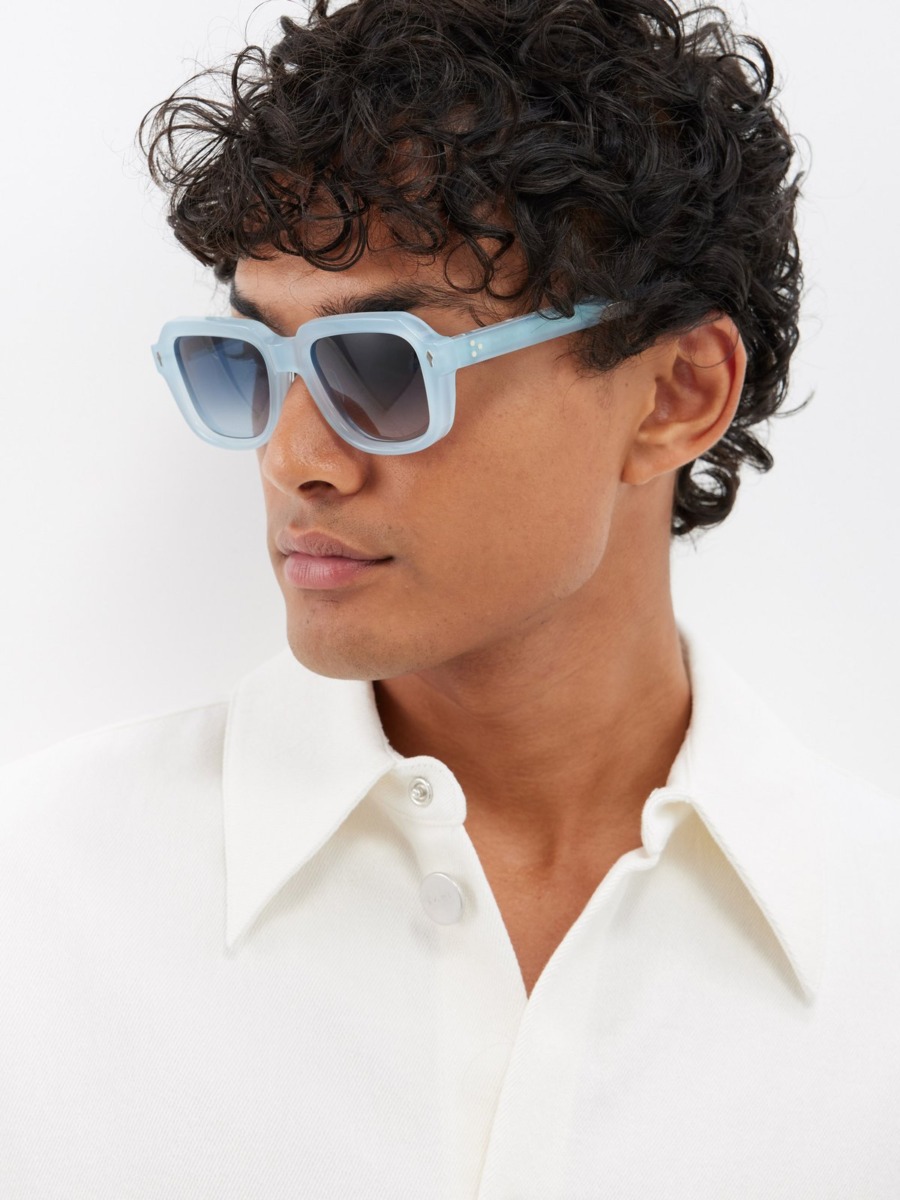Jacques Marie Mage - Mens Square Sunglasses in Blue by Matches Fashion GOOFASH
