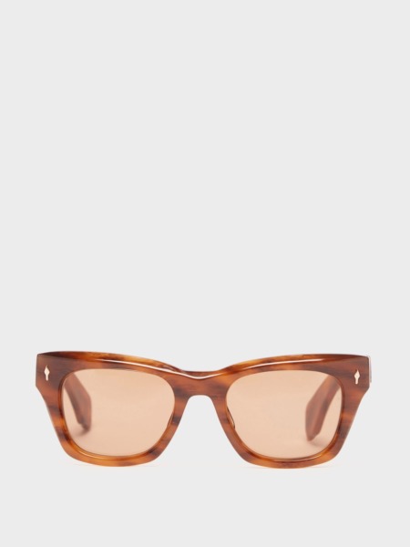 Jacques Marie Mage Men's Square Sunglasses in Brown Matches Fashion GOOFASH