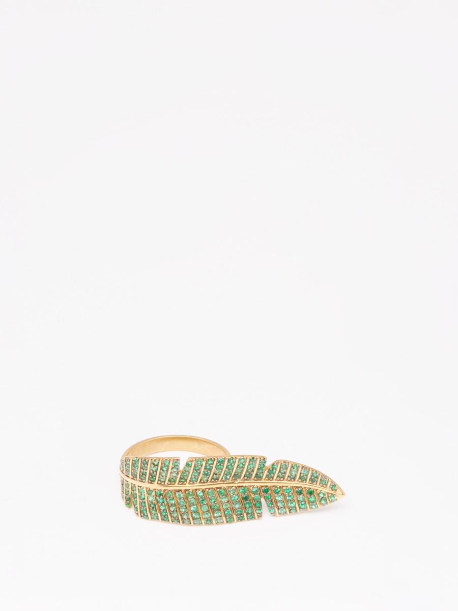 Jade Jagger Green Ring for Woman by Matches Fashion GOOFASH