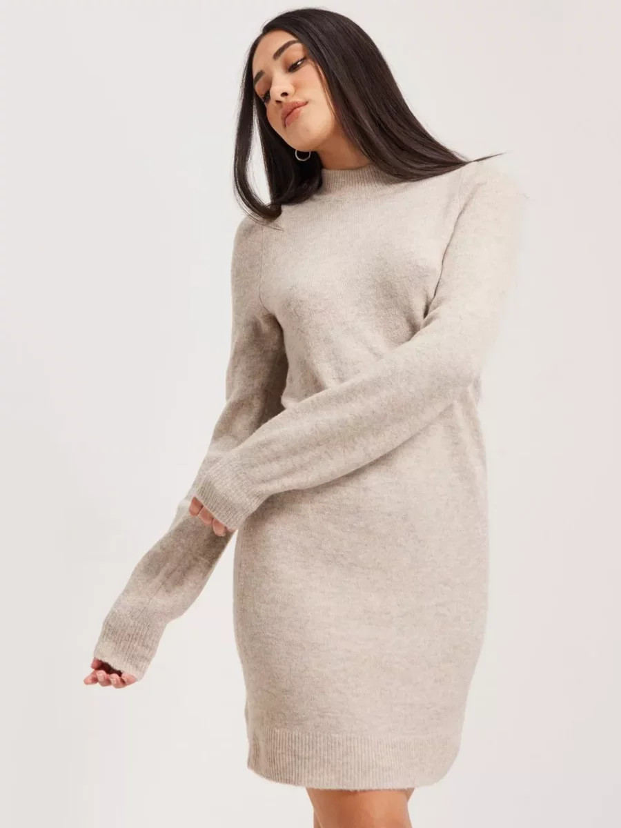 Jdy - Lady Knitted Dress Grey by Nelly GOOFASH