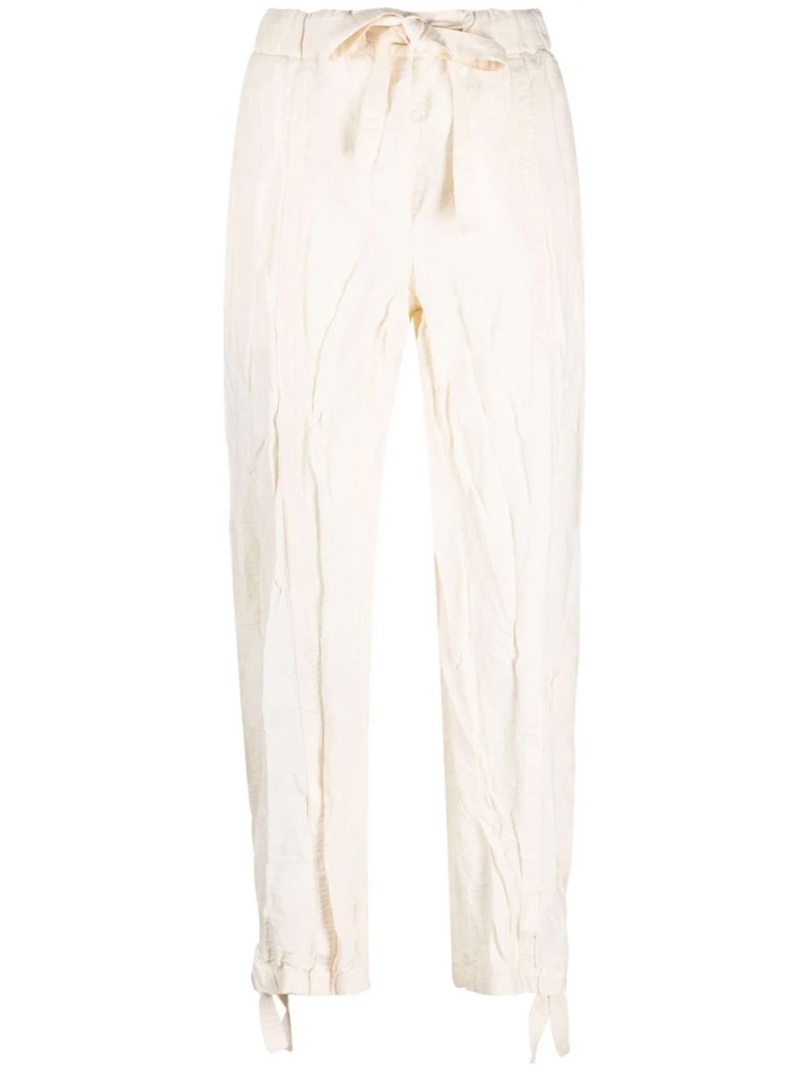 Jil Sander - Cream Women's Trousers Leam GOOFASH