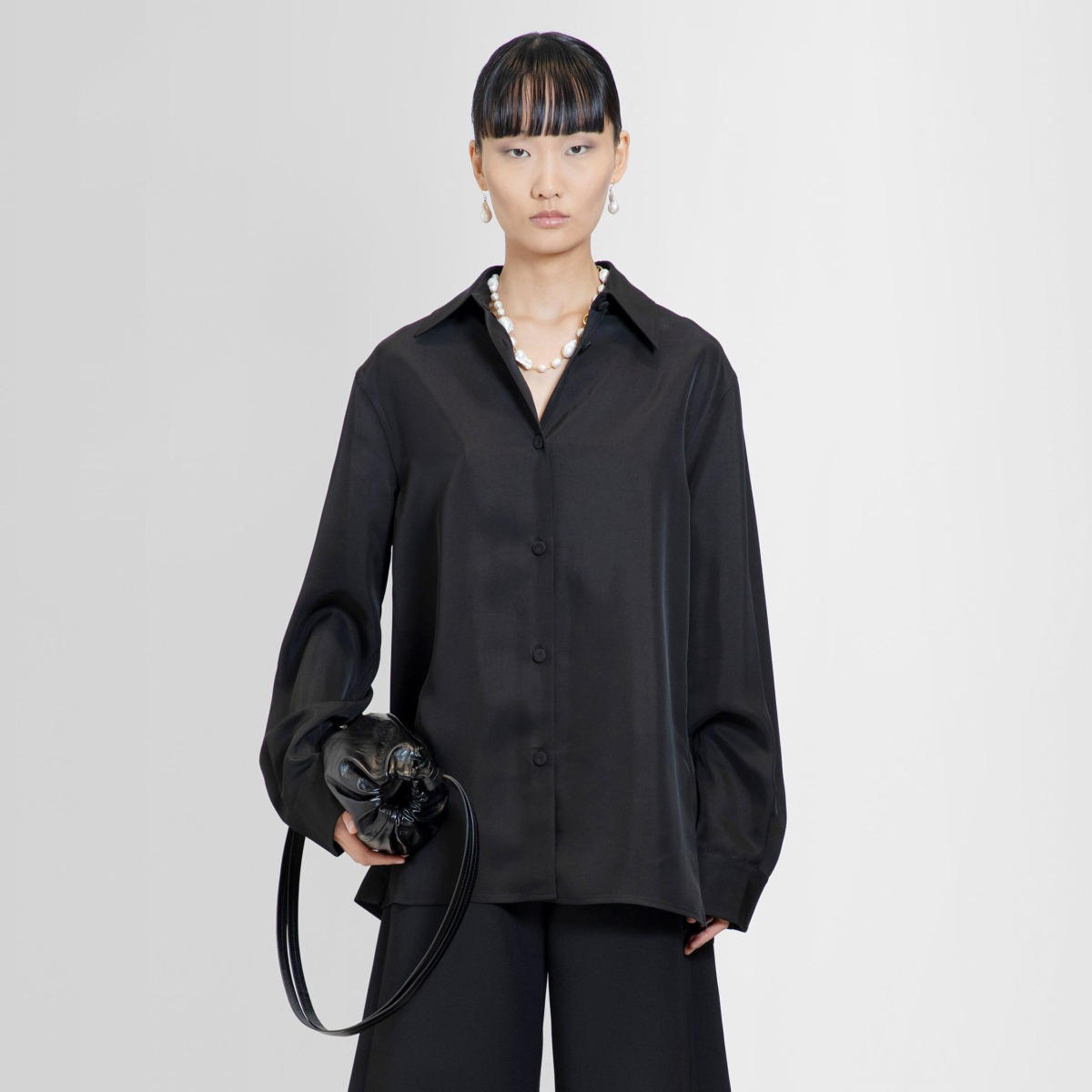 Jil Sander Lady Shirt in Black by Antonioli GOOFASH