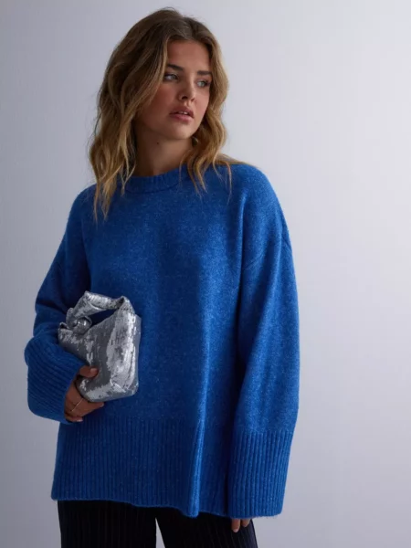 Jjxx Ladies Knitted Sweater in Blue at Nelly GOOFASH