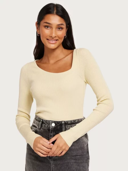 Jjxx - Ladies Knitted Sweater in White Nelly GOOFASH