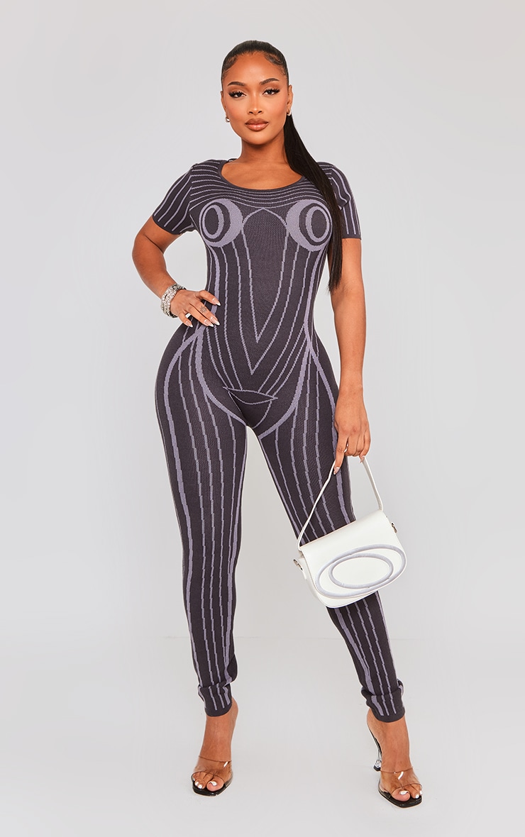 Jumpsuit Grey from PrettyLittleThing GOOFASH