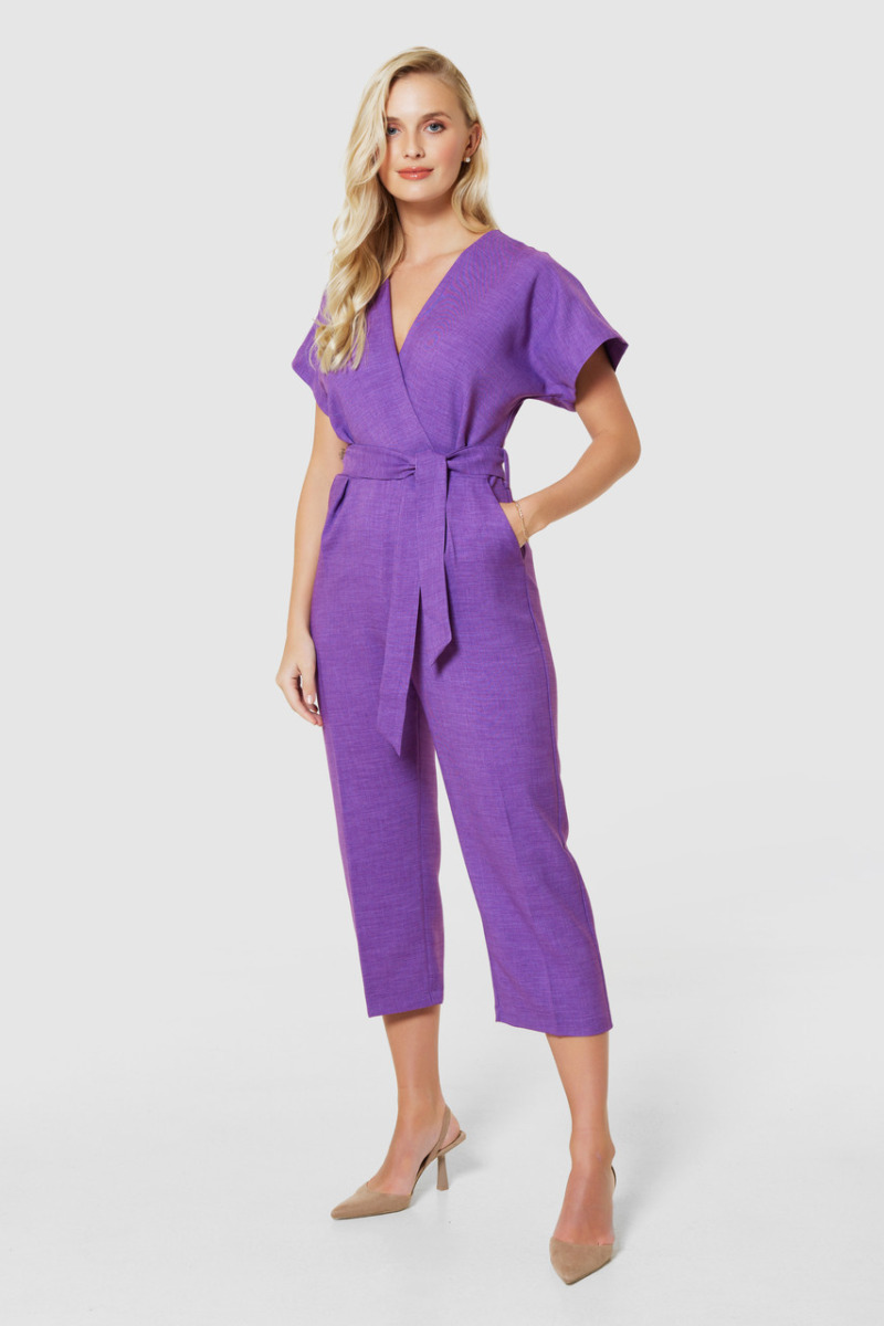Jumpsuit Purple Closet London Ladies GOOFASH