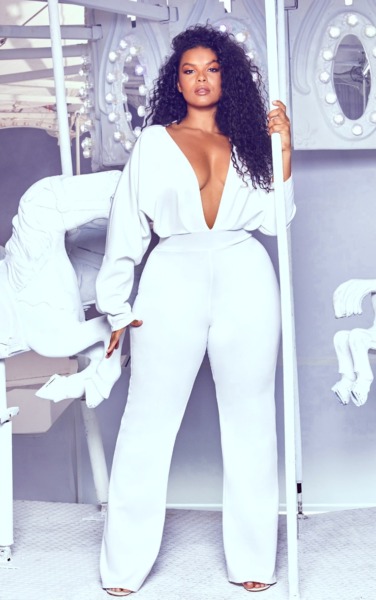 Jumpsuit in White PrettyLittleThing Woman GOOFASH