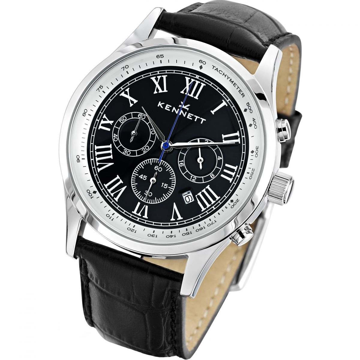 Kennett - Gent Chronograph Watch in Black by Watch Shop GOOFASH