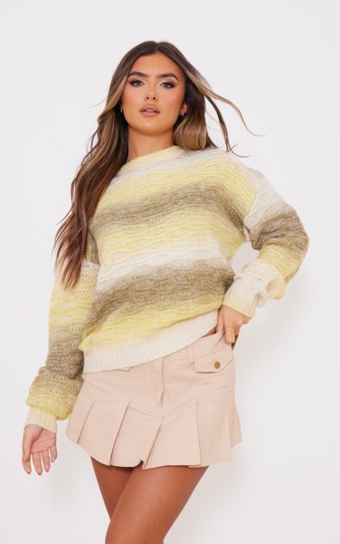 Khaki Sweater from PrettyLittleThing GOOFASH