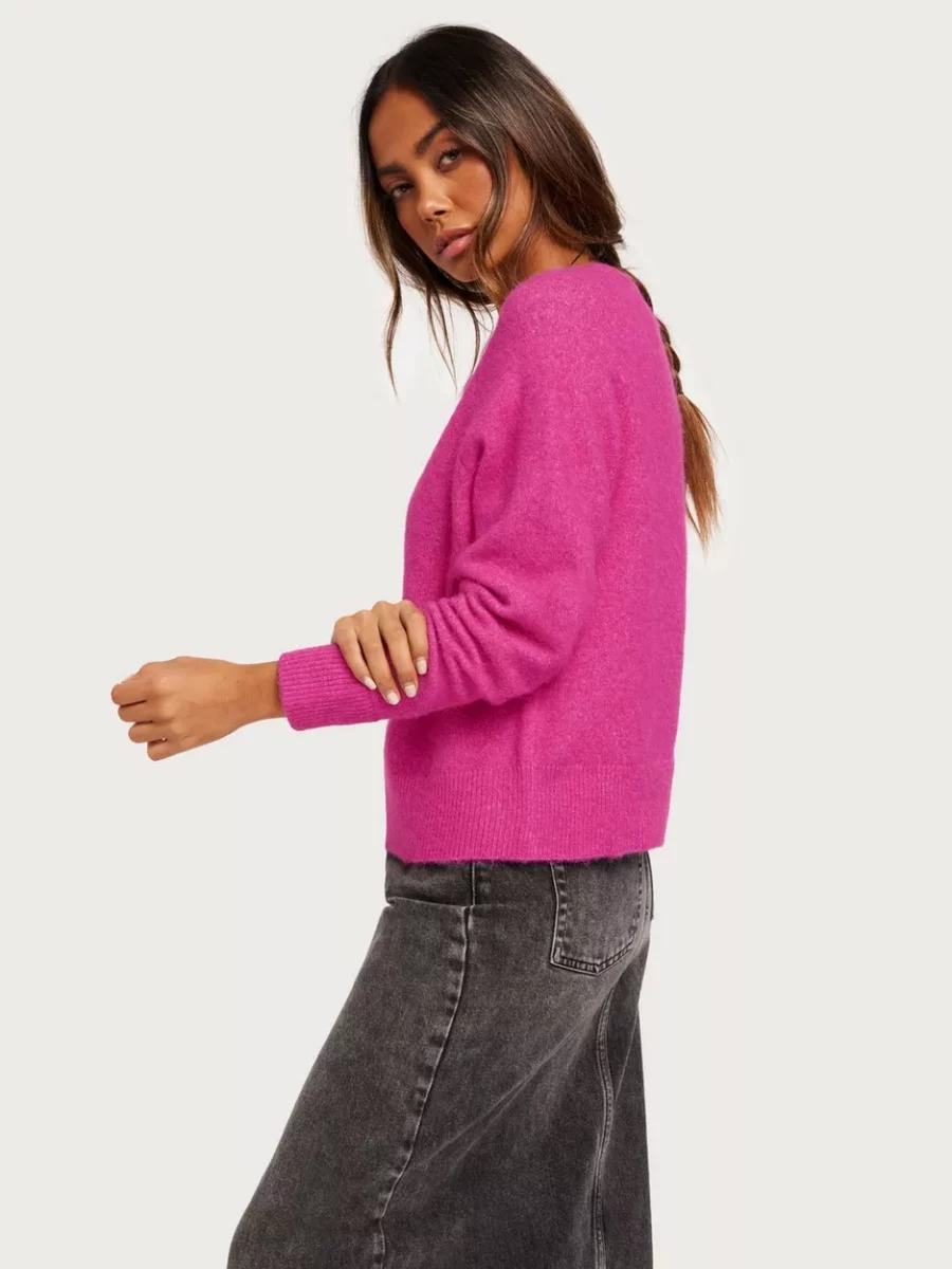 Knitted Sweater Pink - Samsoe & Samsoe Women - Nelly GOOFASH
