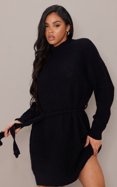 Knitted Sweater in Black for Woman at PrettyLittleThing GOOFASH