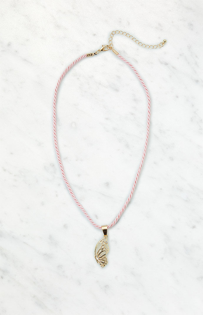 La Hearts Necklace Pink for Women by Pacsun GOOFASH