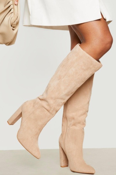 Ladies Ankle Boots in Beige at Boohoo GOOFASH