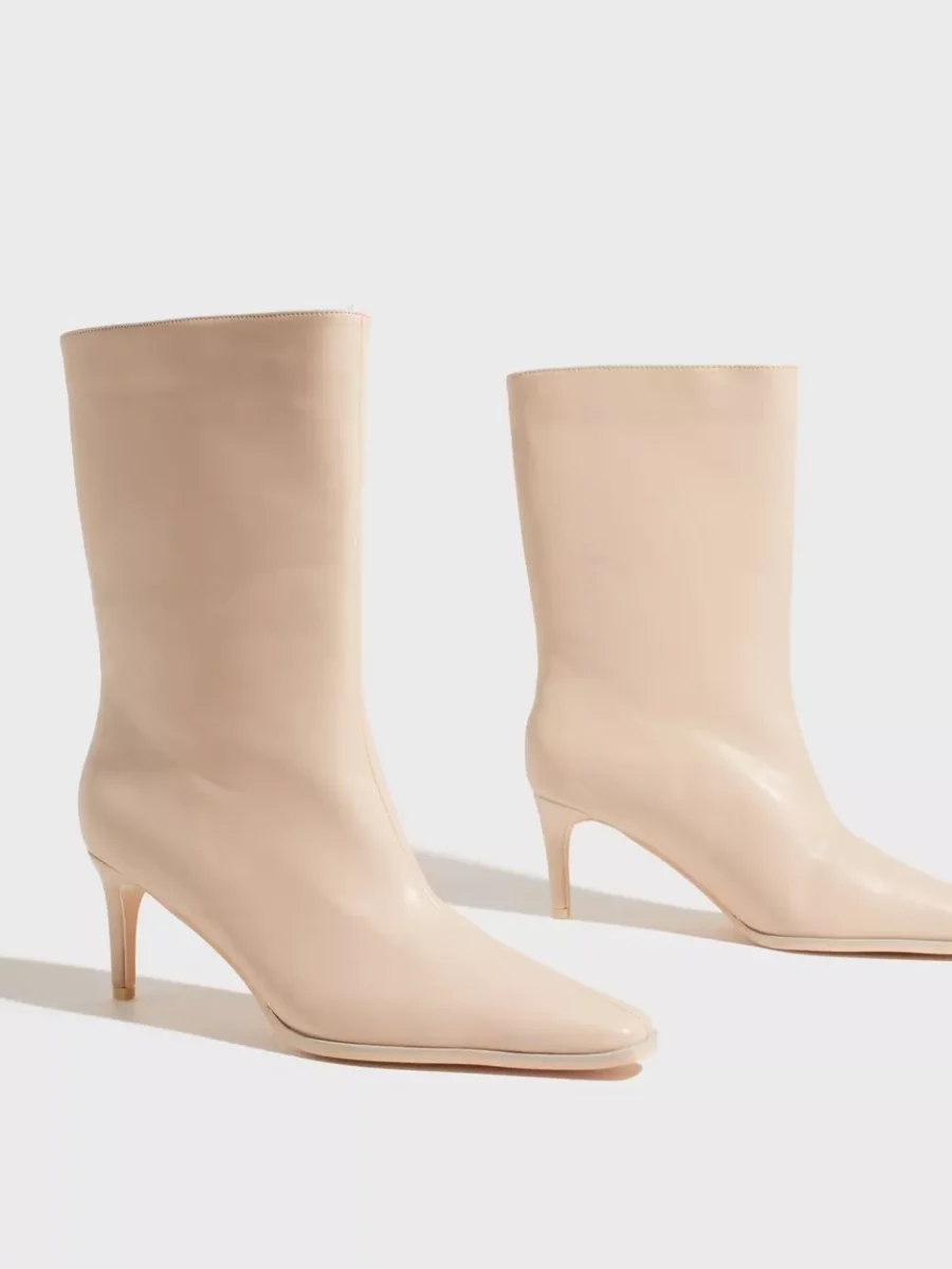 Ladies Beige Ankle Boots Nelly GOOFASH