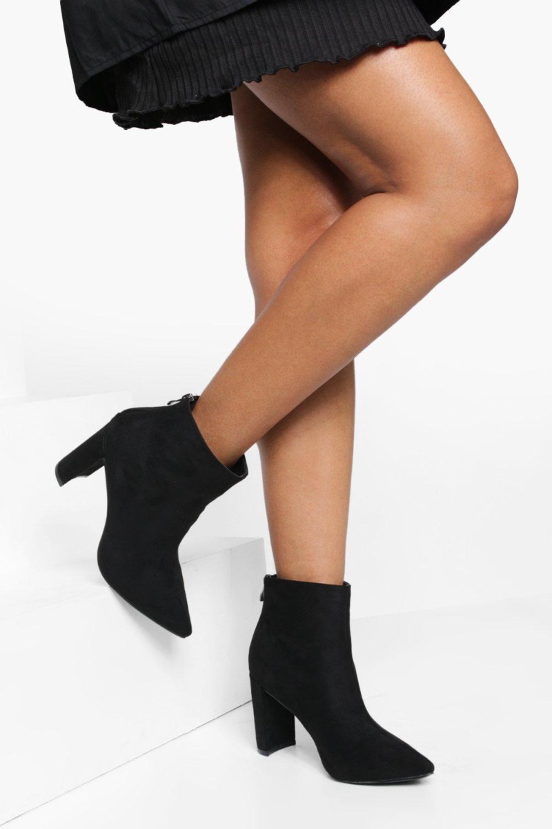 Ladies Black Ankle Boots by Boohoo GOOFASH