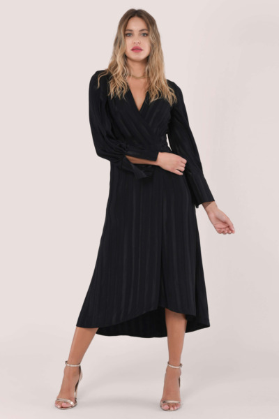 Ladies Black Midi Dress Closet London GOOFASH