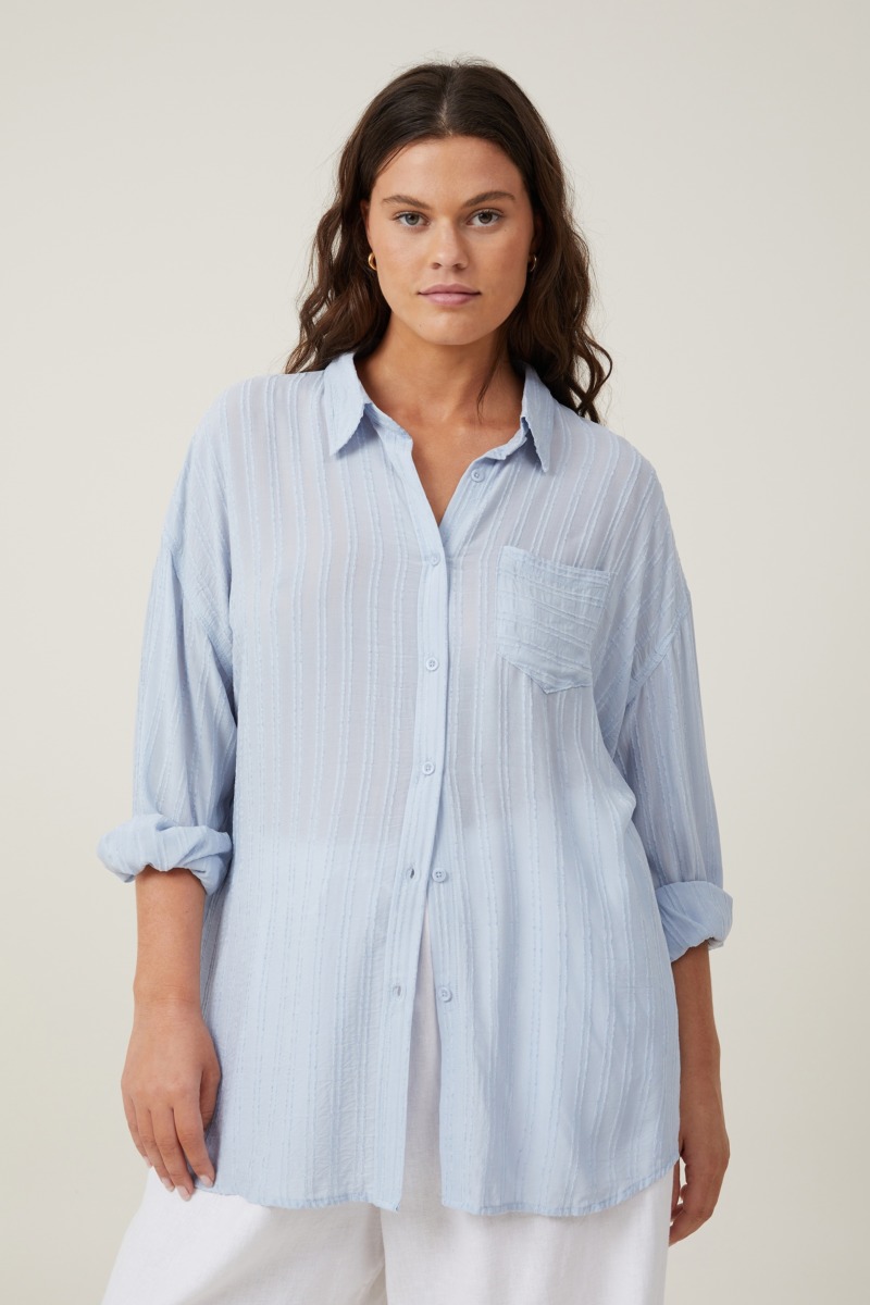 Ladies Blue Shirt - Cotton On GOOFASH