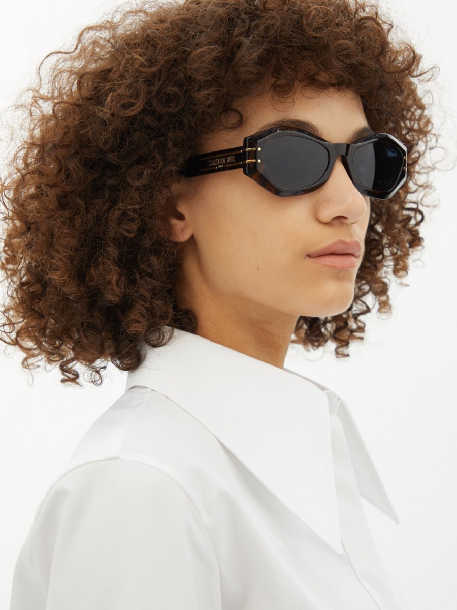 Ladies Cat Eye Sunglasses in Brown Dior Matches Fashion GOOFASH