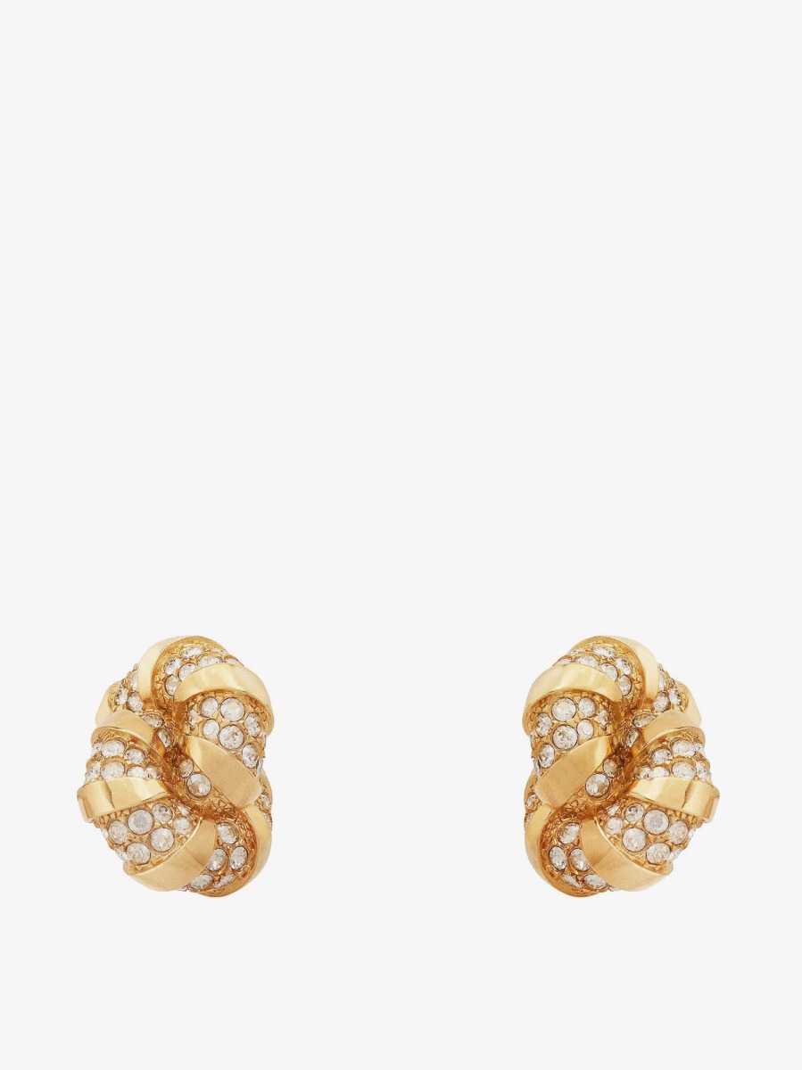 Ladies Earrings in Gold Nugnes Lanvin Paris GOOFASH