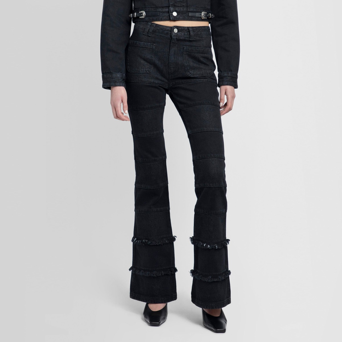 Ladies Jeans - Black - Antonioli GOOFASH