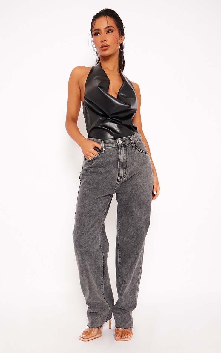 Ladies Jeans Grey from PrettyLittleThing GOOFASH