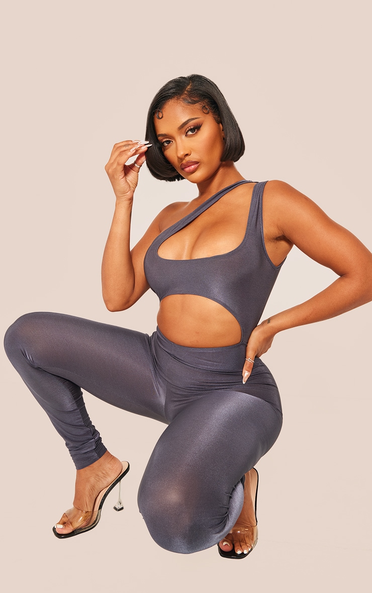 Ladies Jumpsuit Grey from PrettyLittleThing GOOFASH