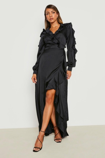Ladies Maxi Dress - Black - Boohoo GOOFASH