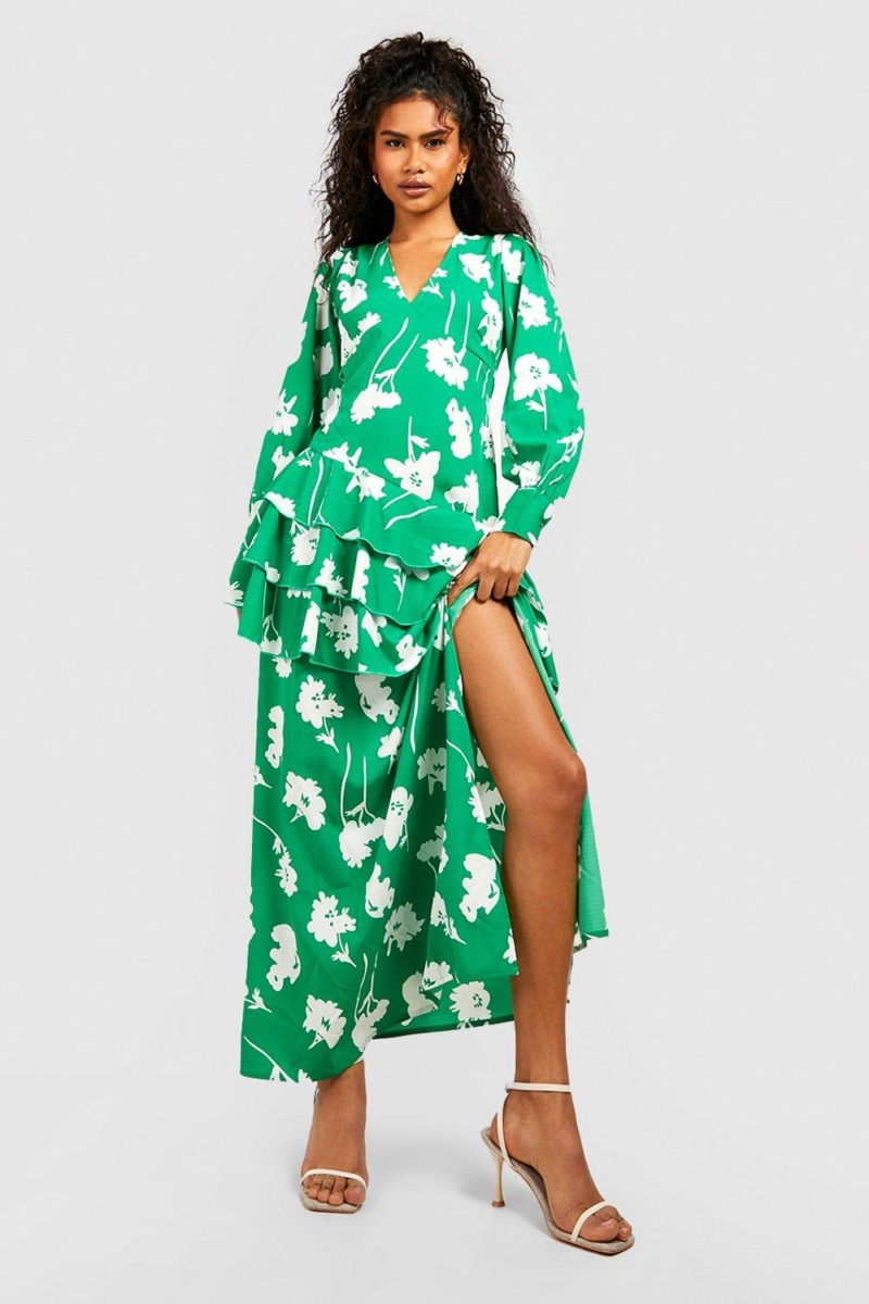Ladies Maxi Dress - Green - Boohoo GOOFASH
