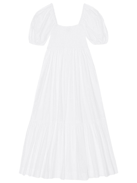 Ladies Maxi Dress White by Leam GOOFASH