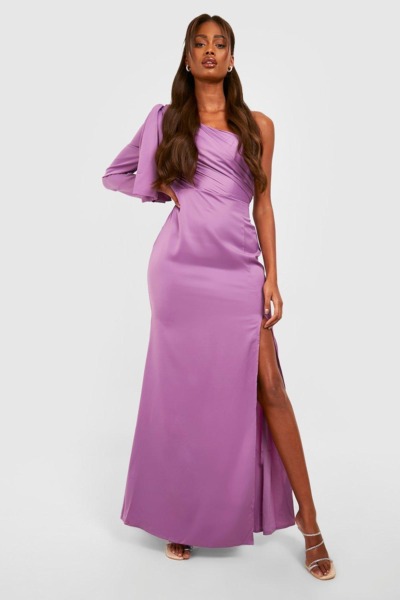 Ladies Maxi Dress in Purple - Boohoo GOOFASH